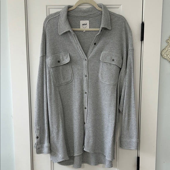 aerie Tops - aerie Lumberjane Waffle Button-Up Shirt